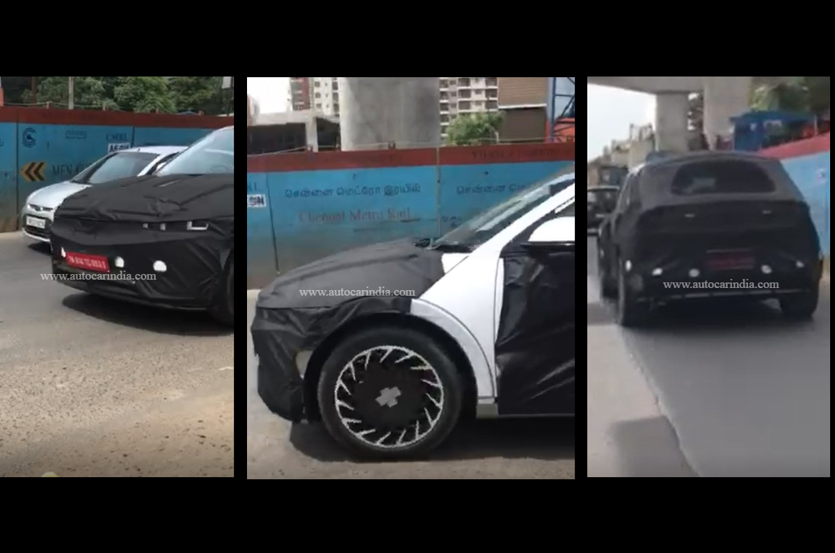 Hyundai Ioniq 5 spied in India.